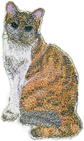 דיוקנאות חתולים מותאמים אישית מדהימים [Cortoiseshell Cat] ברזל רקום על תיקון/תפירה [4.5 x 3.5] תוצרת ארהב]